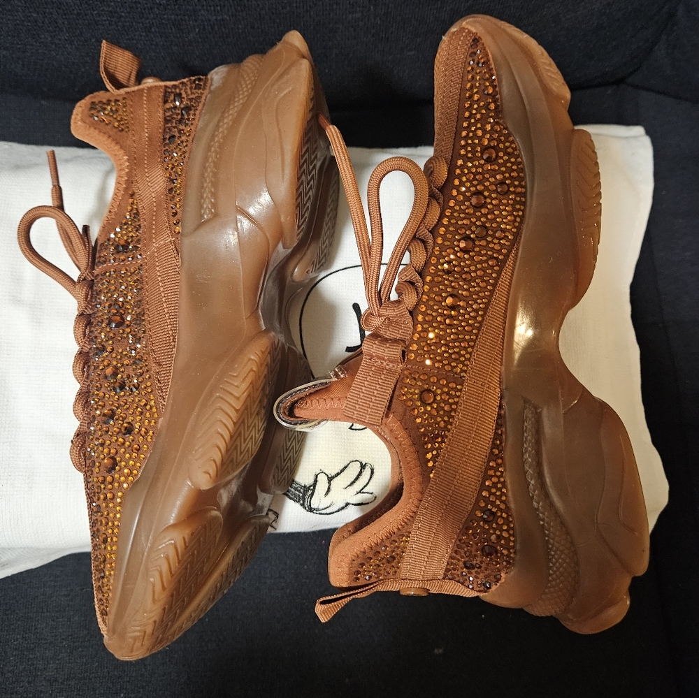 SM Cognac Bling Fashion Sneakers